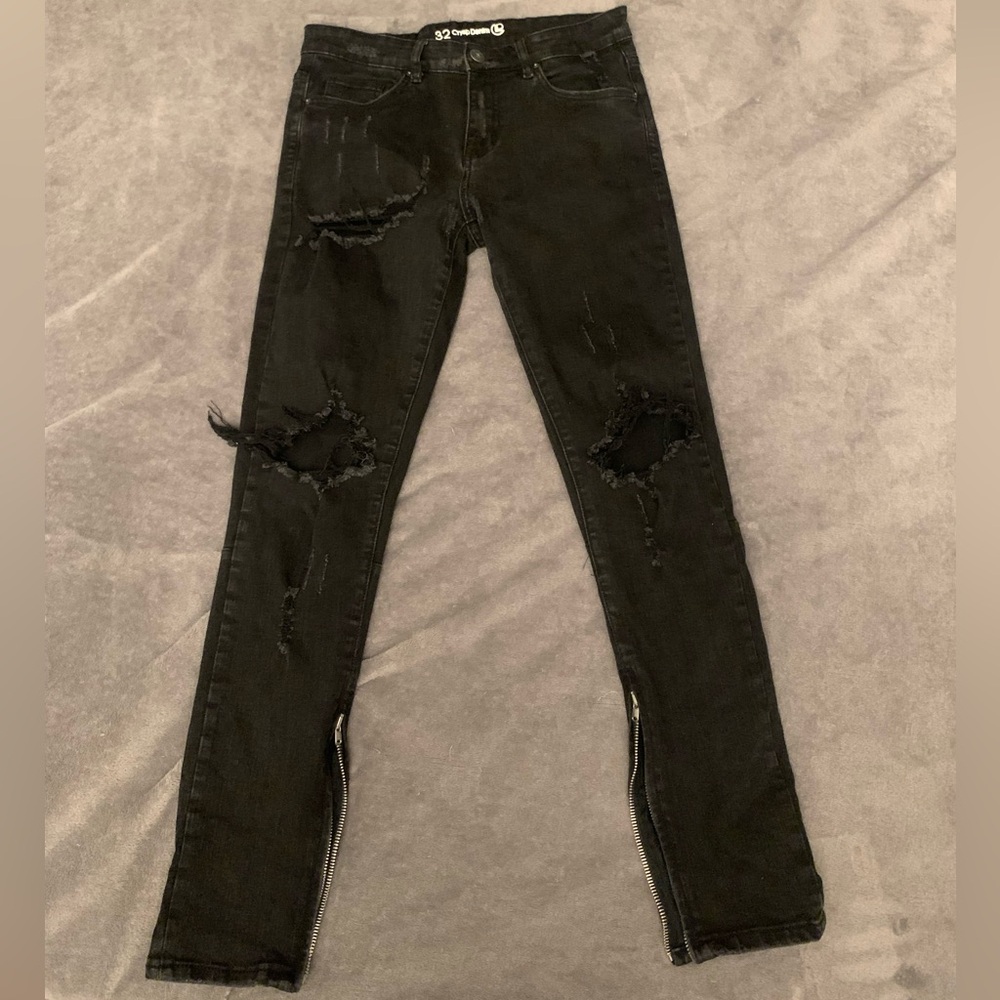 Crysp Denim Black Skinny Jeans